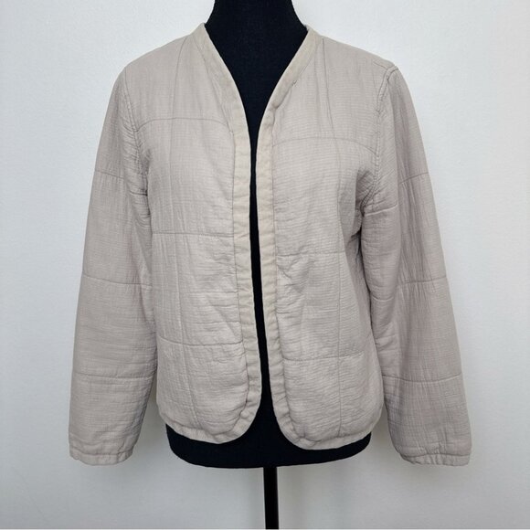 Old Navy Womens Small Quilted Khaki Open Jacket - Picture 1 of 14